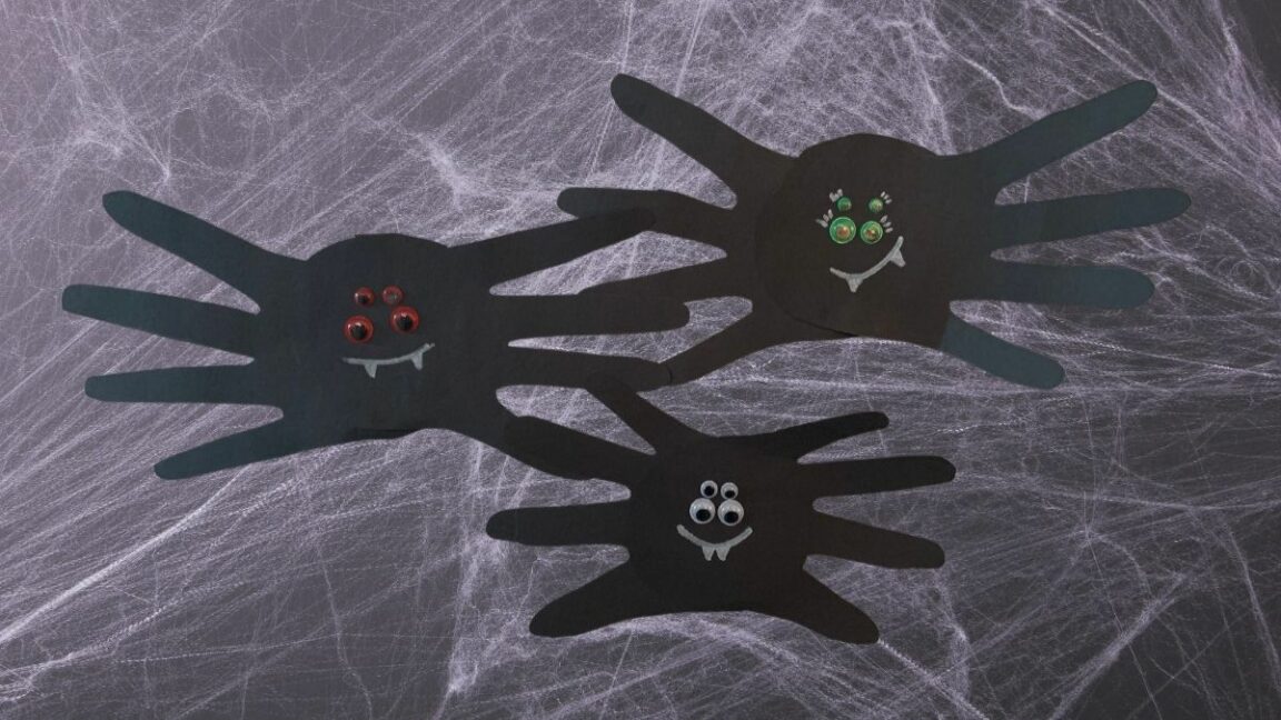 The little ones will love making these slightly spooky spiders!