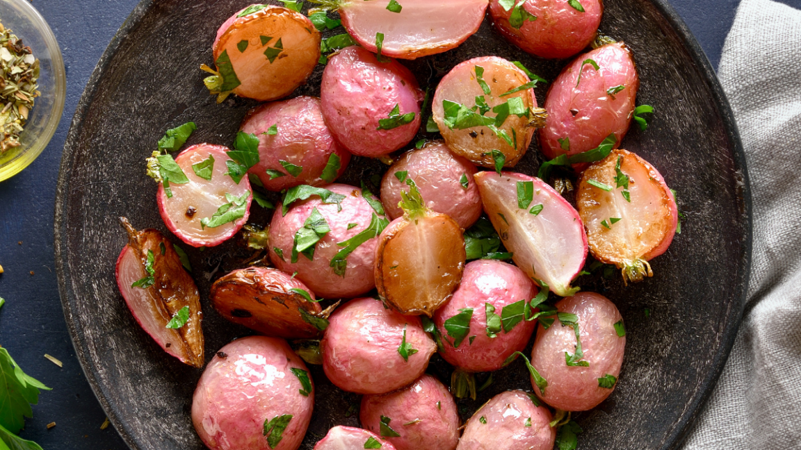 Try this savory roasted radish recipe!
