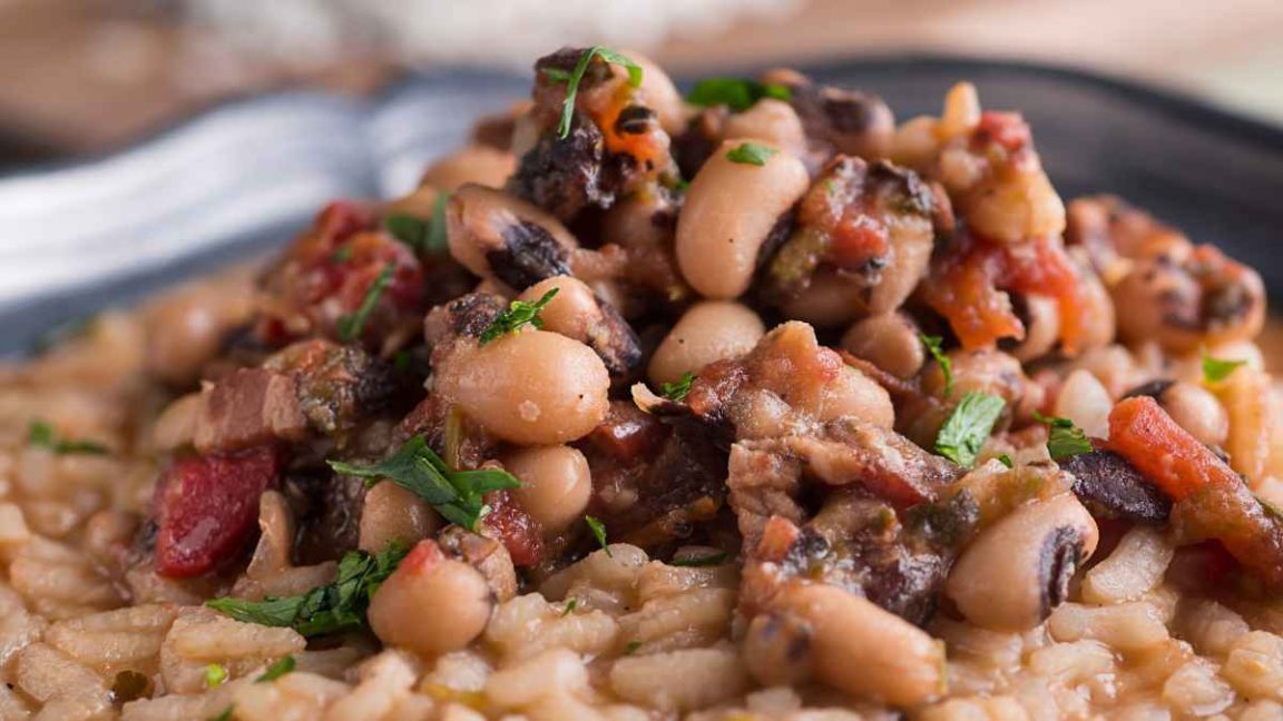 Serve these Black-Eyed Peas for luck in the coming year!