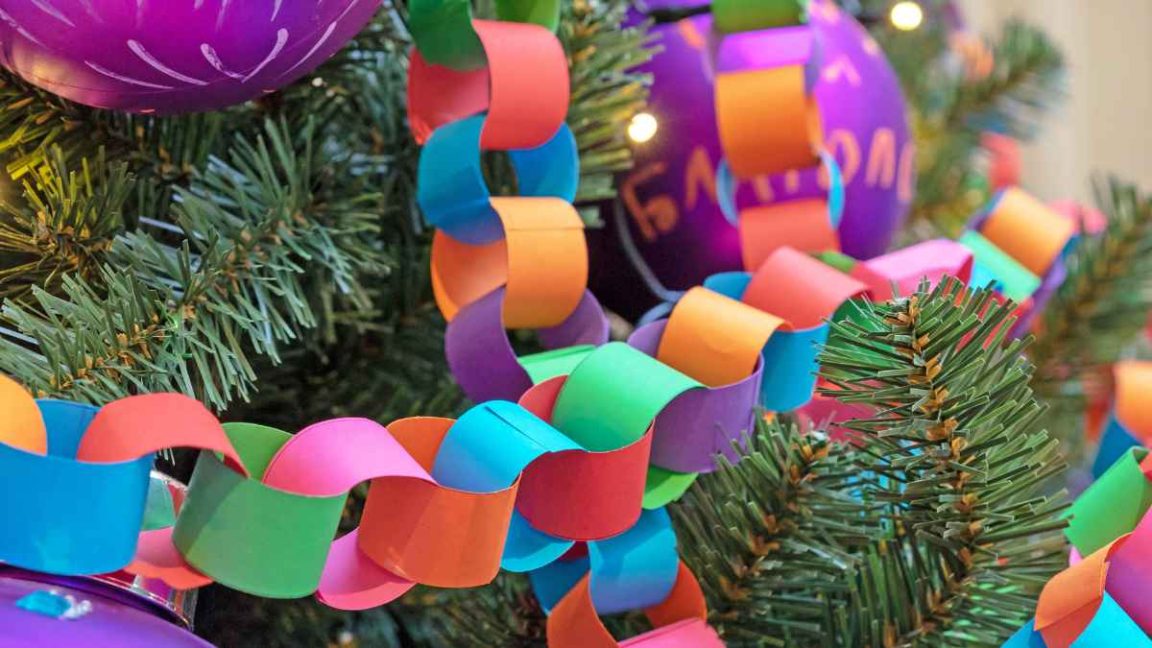 Looping love and cheer: craft a paper chain garland for your Christmas tree!