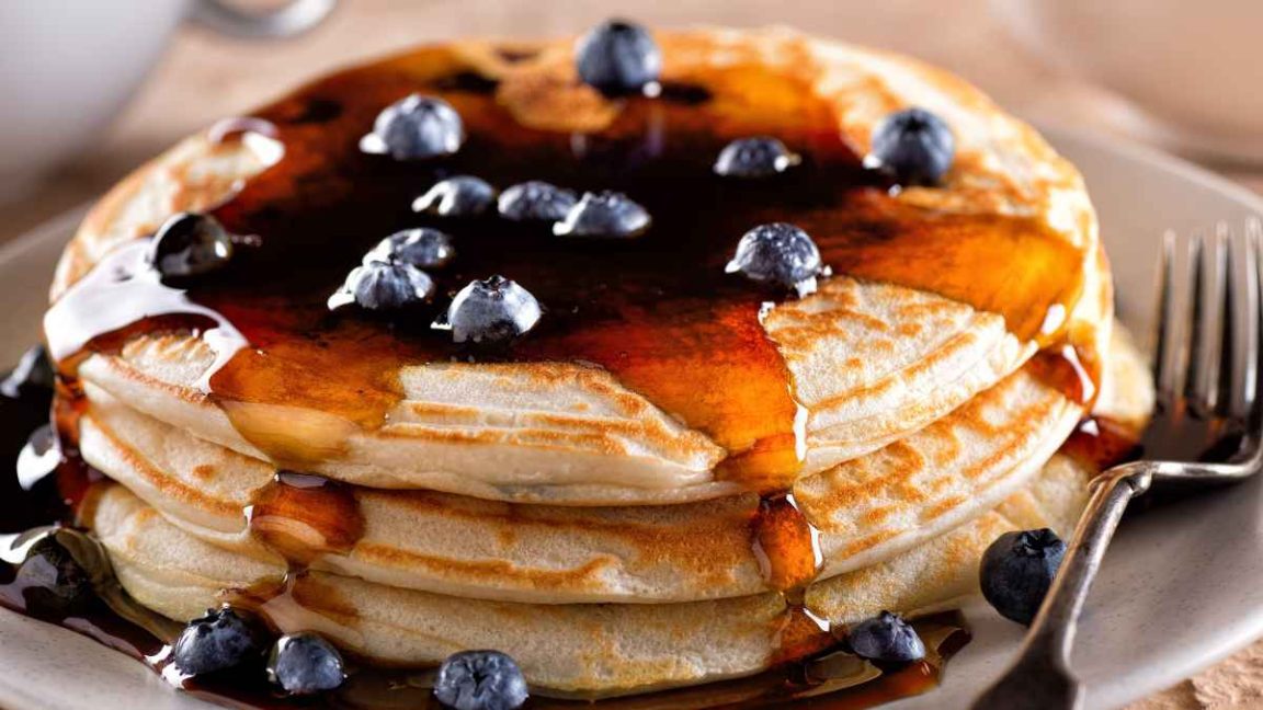 Made with farm-fresh blueberries, these pancakes are a must!